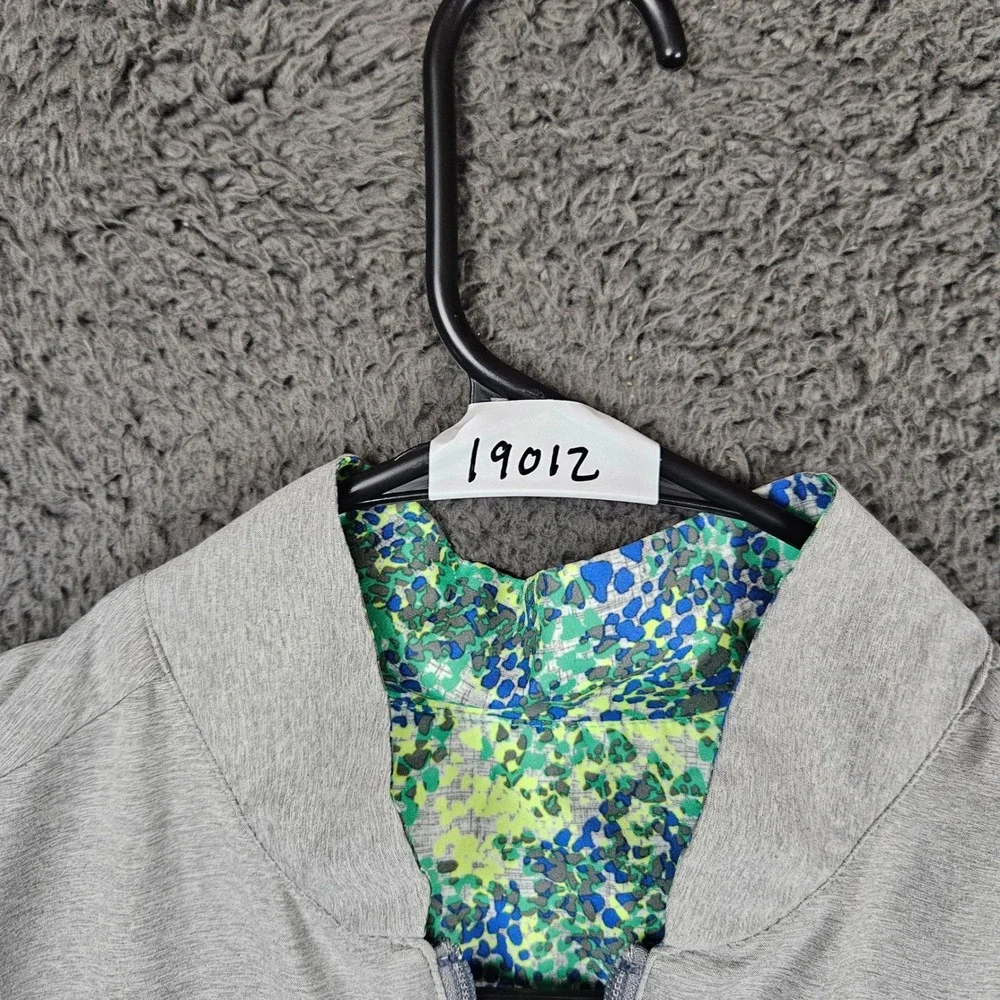 Adidas Women's‎ Gray Reversible Full Zip Jacket Floral Print Lined Medium